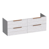 BRAUER Elevate onderkast 140 excl. opleggrepen met 4 softclose lades en 2 sifon uitsparingen Forest Seashell OK-EL140FS