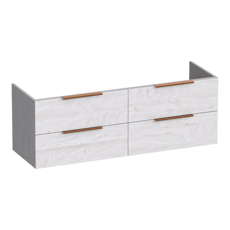BRAUER Elevate onderkast 140 excl. opleggrepen met 4 softclose lades en 2 sifon uitsparingen Forest Seashell OK-EL140FS