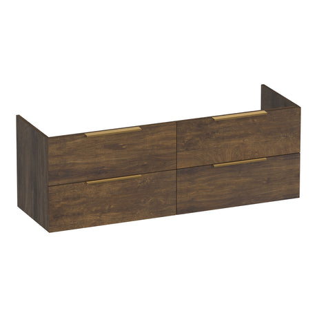 BRAUER Elevate onderkast 140 excl. opleggrepen met 4 softclose lades en 2 sifon uitsparingen Grove OK-EL140GR
