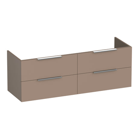 BRAUER Elevate onderkast 140 excl. opleggrepen met 4 softclose lades en 2 sifon uitsparingen mat mokka OK-EL140MM