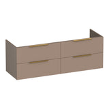 BRAUER Elevate onderkast 140 excl. opleggrepen met 4 softclose lades en 2 sifon uitsparingen mat mokka OK-EL140MM