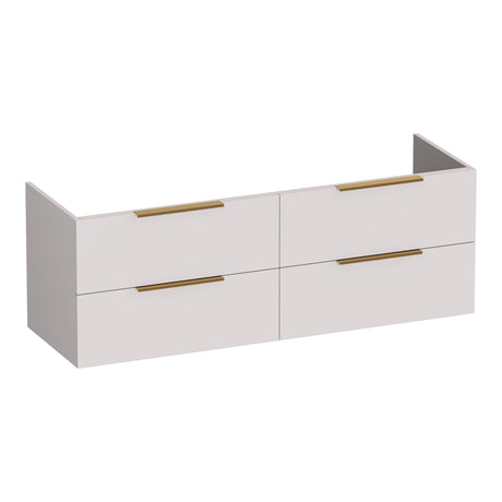 BRAUER Elevate onderkast 140 excl. opleggrepen met 4 softclose lades en 2 sifon uitsparingen mat zand OK-EL140MS