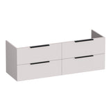 BRAUER Elevate onderkast 140 excl. opleggrepen met 4 softclose lades en 2 sifon uitsparingen mat zand OK-EL140MS