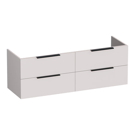 BRAUER Elevate onderkast 140 excl. opleggrepen met 4 softclose lades en 2 sifon uitsparingen mat zand OK-EL140MS