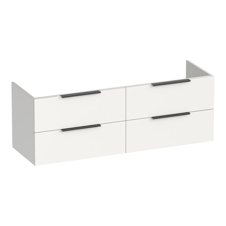 BRAUER Elevate onderkast 140 excl. opleggrepen met 4 softclose lades en 2 sifon uitsparingen mat wit OK-EL140MW