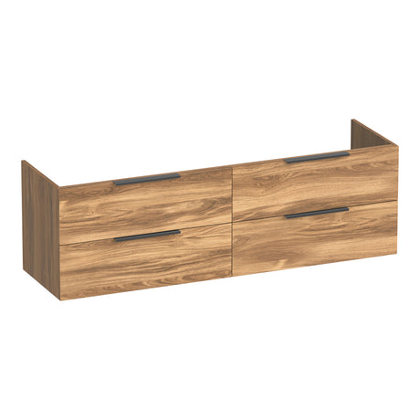 BRAUER Elevate onderkast 160 excl. opleggrepen met 4 softclose lades en 2 sifon uitsparingen Honey OK-EL160HO