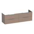 BRAUER Elevate onderkast 160 excl. opleggrepen met 4 softclose lades en 2 sifon uitsparingen mat mokka OK-EL160MM