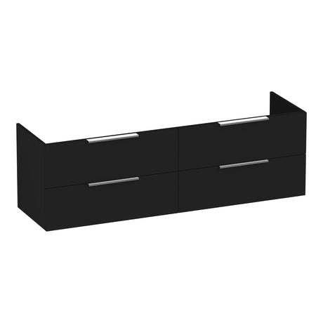 BRAUER Elevate onderkast 160 excl. opleggrepen met 4 softclose lades en 2 sifon uitsparingen mat zwart OK-EL160MZ