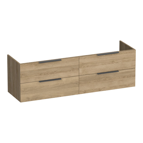 BRAUER Elevate onderkast 160 excl. opleggrepen met 4 softclose lades en 2 sifon uitsparingen Sunlit OK-EL160SL