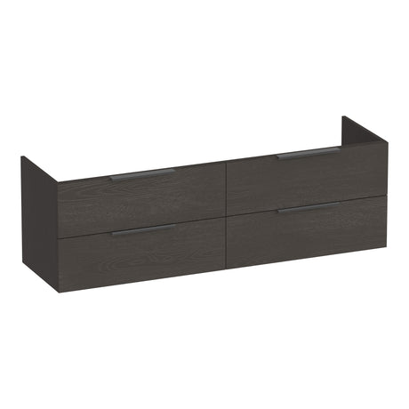 BRAUER Elevate onderkast 160 excl. opleggrepen met 4 softclose lades en 2 sifon uitsparingen Timber Anthracite OK-EL160TA