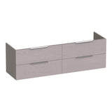 BRAUER Elevate onderkast 160 excl. opleggrepen met 4 softclose lades en 2 sifon uitsparingen Timber Greige OK-EL160TE