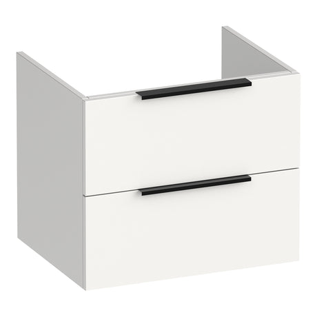 BRAUER Elevate onderkast 60 excl. opleggrepen met 2 softclose lades en 1 sifon uitsparing mat wit OK-EL60MW