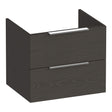 BRAUER Elevate onderkast 60 excl. opleggrepen met 2 softclose lades en 1 sifon uitsparing Timber Anthracite OK-EL60TA
