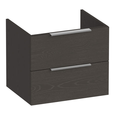 BRAUER Elevate onderkast 60 excl. opleggrepen met 2 softclose lades en 1 sifon uitsparing Timber Anthracite OK-EL60TA