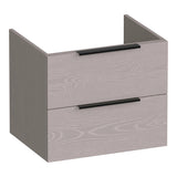 BRAUER Elevate onderkast 60 excl. opleggrepen met 2 softclose lades en 1 sifon uitsparing Timber Greige OK-EL60TE