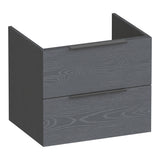BRAUER Elevate onderkast 60 excl. opleggrepen met 2 softclose lades en 1 sifon uitsparing Timber Grey OK-EL60TG