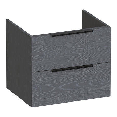 BRAUER Elevate onderkast 60 excl. opleggrepen met 2 softclose lades en 1 sifon uitsparing Timber Grey OK-EL60TG