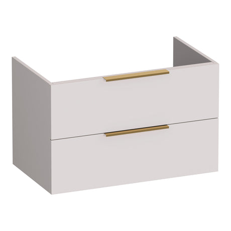 BRAUER Elevate onderkast 80 excl. opleggrepen met 2 softclose lades en 1 sifon uitsparing mat zand OK-EL80MS