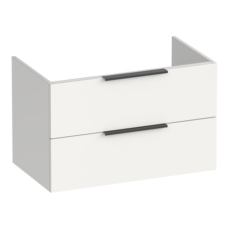 BRAUER Elevate onderkast 80 excl. opleggrepen met 2 softclose lades en 1 sifon uitsparing mat wit OK-EL80MW