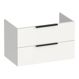 BRAUER Elevate onderkast 80 excl. opleggrepen met 2 softclose lades en 1 sifon uitsparing mat wit OK-EL80MW