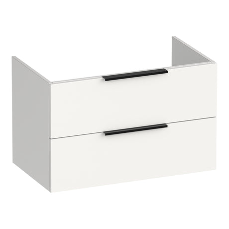 BRAUER Elevate onderkast 80 excl. opleggrepen met 2 softclose lades en 1 sifon uitsparing mat wit OK-EL80MW