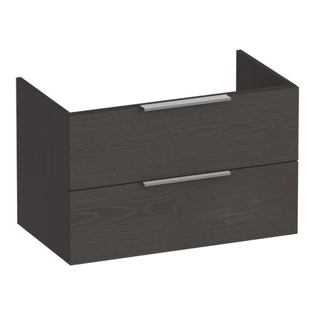 BRAUER Elevate onderkast 80 excl. opleggrepen met 2 softclose lades en 1 sifon uitsparing Timber Anthracite OK-EL80TA