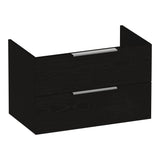 BRAUER Elevate onderkast 80 excl. opleggrepen met 2 softclose lades en 1 sifon uitsparing Timber Black OK-EL80TB