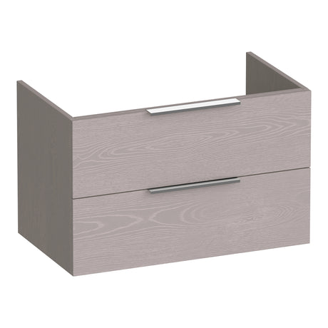 BRAUER Elevate onderkast 80 excl. opleggrepen met 2 softclose lades en 1 sifon uitsparing Timber Greige OK-EL80TE