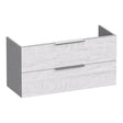 BRAUER Elevate onderkast ondiep 100 excl. opleggrepen met 2 softclose lades en 1 sifon uitsparing Forest Seashell OK-ELO100FS