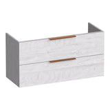 BRAUER Elevate onderkast ondiep 100 excl. opleggrepen met 2 softclose lades en 1 sifon uitsparing Forest Seashell OK-ELO100FS
