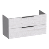 BRAUER Elevate onderkast ondiep 100 excl. opleggrepen met 2 softclose lades en 1 sifon uitsparing Forest Seashell OK-ELO100FS