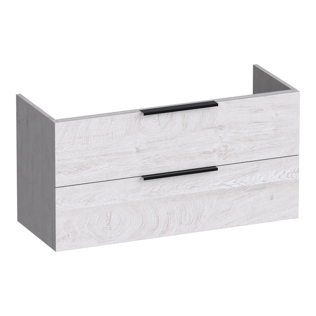 BRAUER Elevate onderkast ondiep 100 excl. opleggrepen met 2 softclose lades en 1 sifon uitsparing Forest Seashell OK-ELO100FS