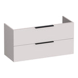 BRAUER Elevate onderkast ondiep 100 excl. opleggrepen met 2 softclose lades en 1 sifon uitsparing mat zand OK-ELO100MS