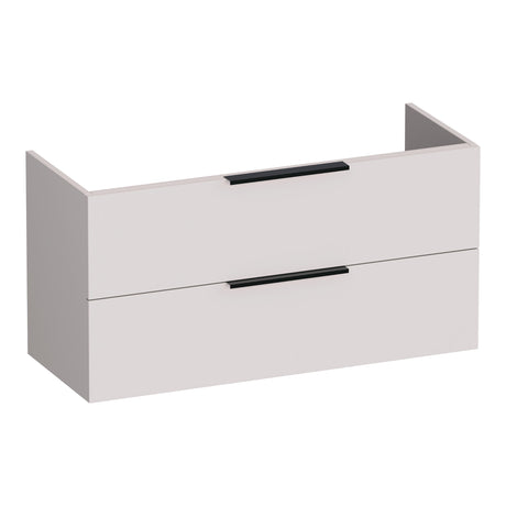 BRAUER Elevate onderkast ondiep 100 excl. opleggrepen met 2 softclose lades en 1 sifon uitsparing mat zand OK-ELO100MS