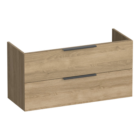 BRAUER Elevate onderkast ondiep 100 excl. opleggrepen met 2 softclose lades en 1 sifon uitsparing Sunlit OK-ELO100SL