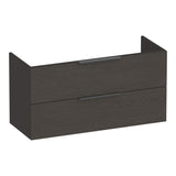 BRAUER Elevate onderkast ondiep 100 excl. opleggrepen met 2 softclose lades en 1 sifon uitsparing Timber Anthracite OK-ELO100TA