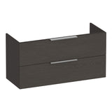BRAUER Elevate onderkast ondiep 100 excl. opleggrepen met 2 softclose lades en 1 sifon uitsparing Timber Anthracite OK-ELO100TA