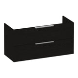 BRAUER Elevate onderkast ondiep 100 excl. opleggrepen met 2 softclose lades en 1 sifon uitsparing Timber Black OK-ELO100TB