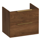 BRAUER Elevate onderkast ondiep 60 excl. opleggrepen met 2 softclose lades en 1 sifon uitsparing Forest Cacao OK-ELO60FC