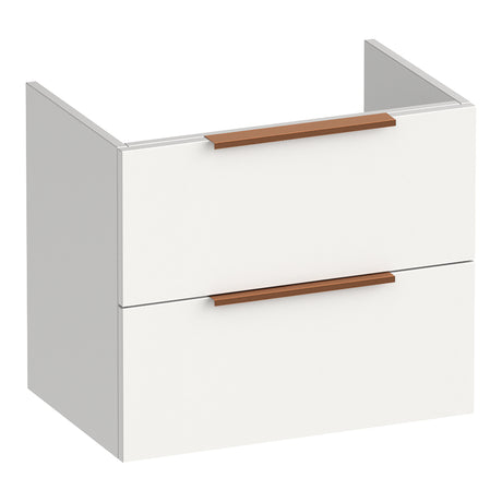 BRAUER Elevate onderkast ondiep 60 excl. opleggrepen met 2 softclose lades en 1 sifon uitsparing mat wit OK-ELO60MW