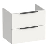 BRAUER Elevate onderkast ondiep 60 excl. opleggrepen met 2 softclose lades en 1 sifon uitsparing mat wit OK-ELO60MW