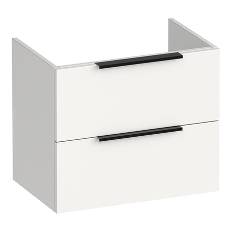 BRAUER Elevate onderkast ondiep 60 excl. opleggrepen met 2 softclose lades en 1 sifon uitsparing mat wit OK-ELO60MW