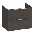 BRAUER Elevate onderkast ondiep 60 excl. opleggrepen met 2 softclose lades en 1 sifon uitsparing Timber Anthracite OK-ELO60TA