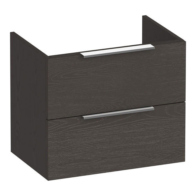 BRAUER Elevate onderkast ondiep 60 excl. opleggrepen met 2 softclose lades en 1 sifon uitsparing Timber Anthracite OK-ELO60TA