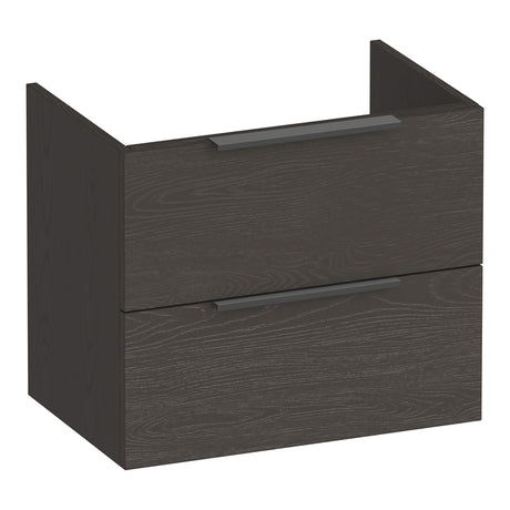 BRAUER Elevate onderkast ondiep 60 excl. opleggrepen met 2 softclose lades en 1 sifon uitsparing Timber Anthracite OK-ELO60TA