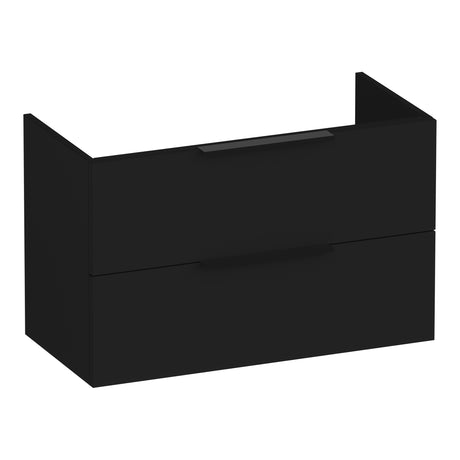 BRAUER Elevate onderkast ondiep 80 excl. opleggrepen met 2 softclose lades en 1 sifon uitsparing mat zwart OK-ELO80MZ