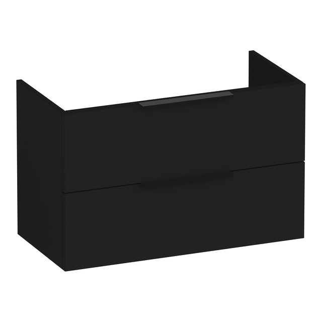 BRAUER Elevate onderkast ondiep 80 excl. opleggrepen met 2 softclose lades en 1 sifon uitsparing mat zwart OK-ELO80MZ