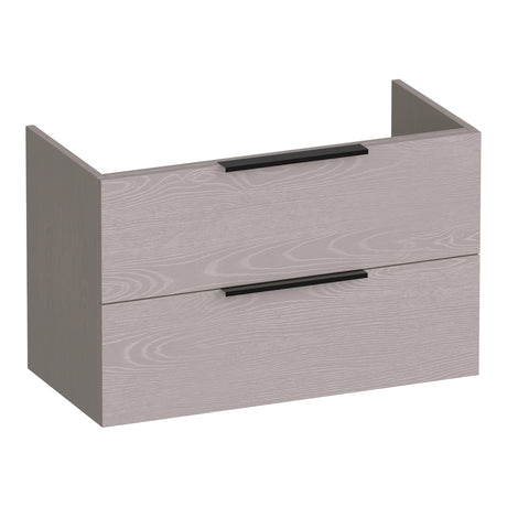 BRAUER Elevate onderkast ondiep 80 excl. opleggrepen met 2 softclose lades en 1 sifon uitsparing Timber Greige OK-ELO80TE