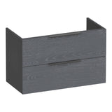 BRAUER Elevate onderkast ondiep 80 excl. opleggrepen met 2 softclose lades en 1 sifon uitsparing Timber Grey OK-ELO80TG