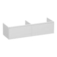 BRAUER Embrace onderkast 140 met 2 softclose lades greeploos en 2 sifon uitsparingen hoogglans wit OK-EM140HW
